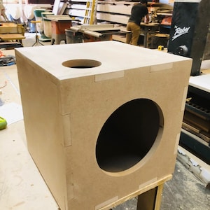 Custom Subwoofer or Speaker Box Kit Enclosure Unfinished, Unassembled, MDF or Plywood. Custom made.