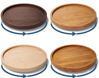 Round Butcher Block, with Lazy Susan, Serving Susan 1.5" thick, Any Size Available, Laser Engraving available