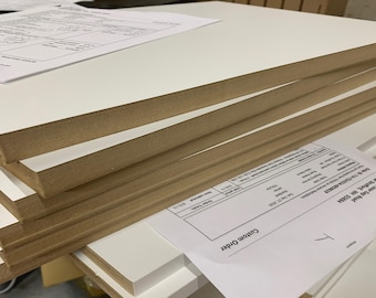 1 Closet Shelf Unfinished MDF 3/4&quot; Thick or choose color, custom made any size,One Longest edge is finished.