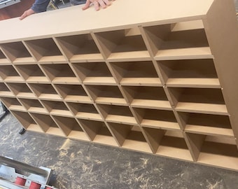 Cabbies MDF Paintable Unfinished or Plywood Cubes Storage Wrack Cubby "Sandra", Choose Your size,Custom size adjustments are Free.12" Deep.
