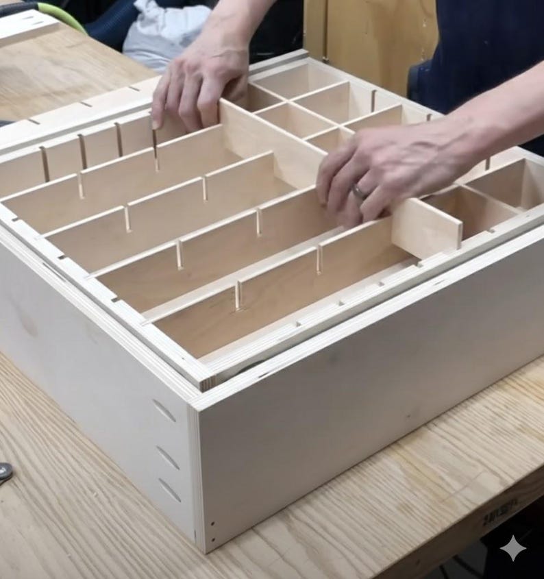 Unfinished MDF Cabby Divider Insert for Drawers or Cabinets Paintable ...