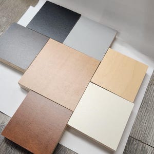 SET of Basic or Modern Melamine SAMPLES for custom made Melamine Closet Shelves sold by HandyCT, Check before you buy. up to 5 samples