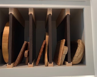 Single Kitchen Cabinet Vertical Divider "UNO",White or Choose Your Color Melamine, custom sizes,3/4” Thick with  wooden Tracks.ONE, 1pc.MD1