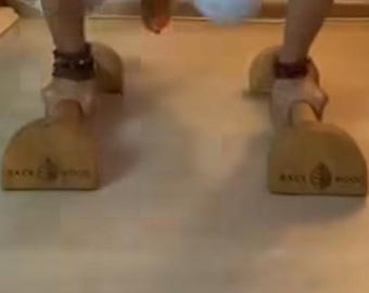 Wooden Push Up Stands: Gym Exercise Training, Body Building Parallettes