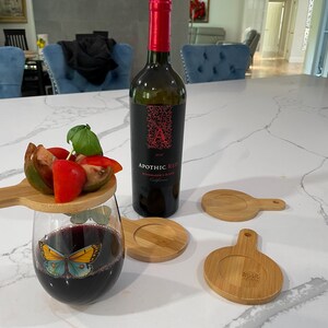 5 Wooden mini Charcuterie Coaster, Custom sizes available, Choose wood Laser Engraving Available