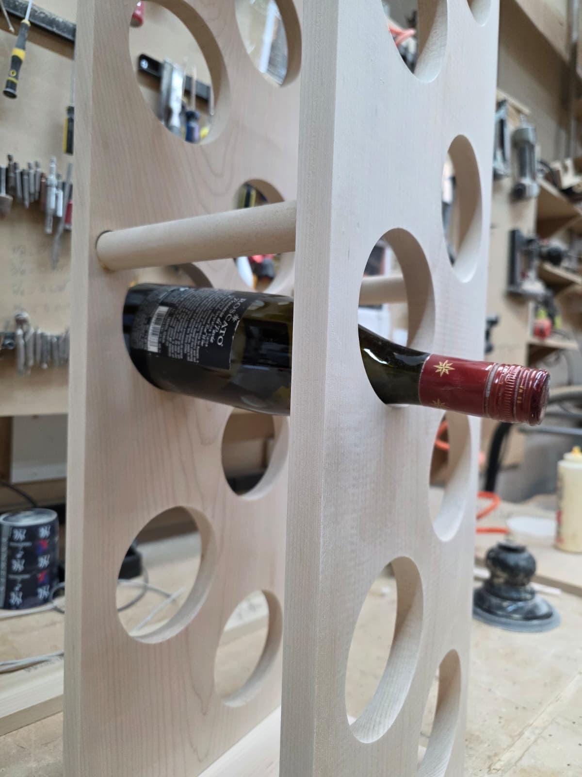 Melon Rack Unfinished Pine Wood Wine Rack