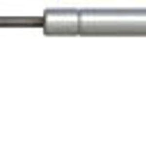 May include: A silver-colored gas spring with a black label that reads "AARON".