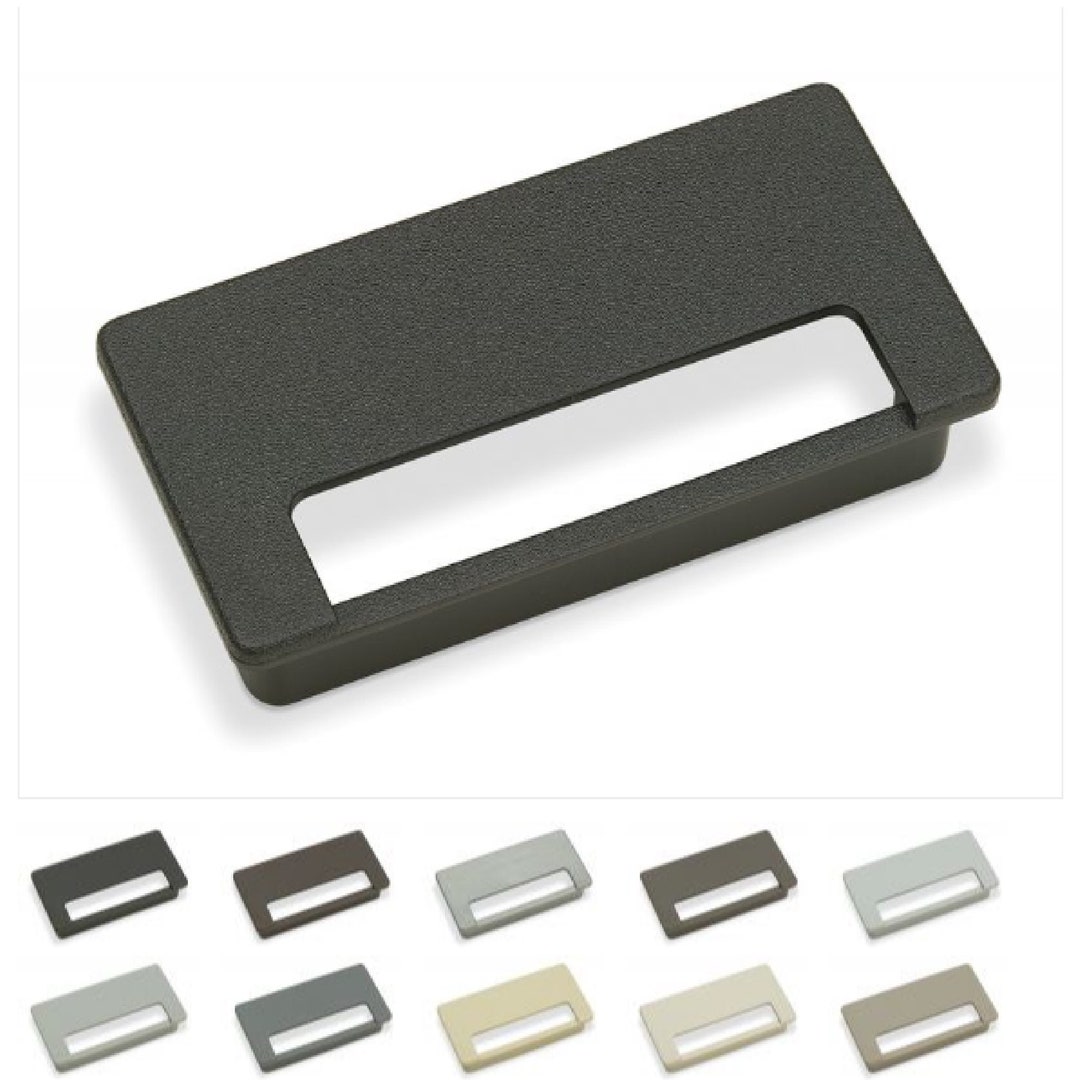 Rectangular MDF or Solid Wood Cord Cable Square Liner Grommet, Table