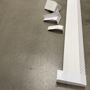 Shaker Style 5 Ft. Wood Baseboard Heater Cover Kit in White 