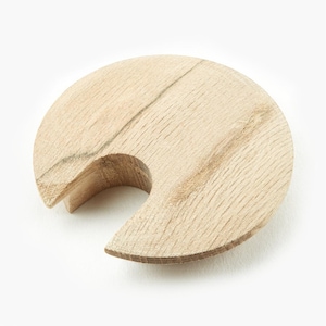 Oak Round Solid Wood Cord Wire Cable Liner Grommet &quot;BABYwire&quot;, Table, countertop Grommets, Custom sizes and Material