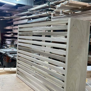 MDF Window or Wall AC Or Radiator Cover kit &quot;ZEBRA&quot; Unfinished 9&quot; Depth, Choose your size, Fully customizable kit , Wood Upgrades