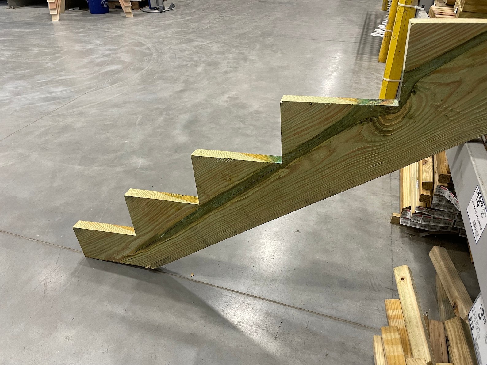 Timber Stringer Options 2pcs MD1 Wooden Stair Stringer,custom Made,choose Steps Quantity ...