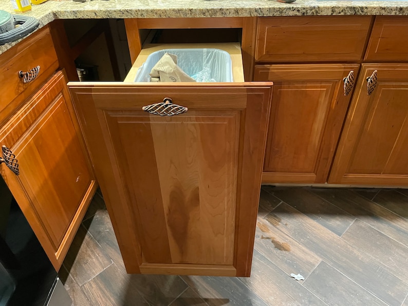 Wooden Top Mount Trash Waste Pull Out Frame - Etsy