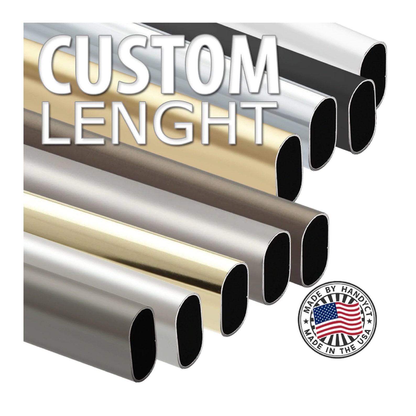 Oval Closet Rod Kit With End Supports 30mm 15mm Choose Your Etsy