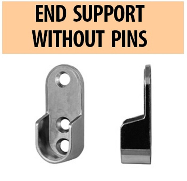 Oval Closet Rod Kit With End Supports 30mm 15mm Choose Your Etsy