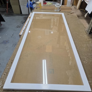 Clear Translucent Acrylic Cabinet Door or window, Unfinished MDF Replacement with Glass Choose your sizes or customize, add Frost screen