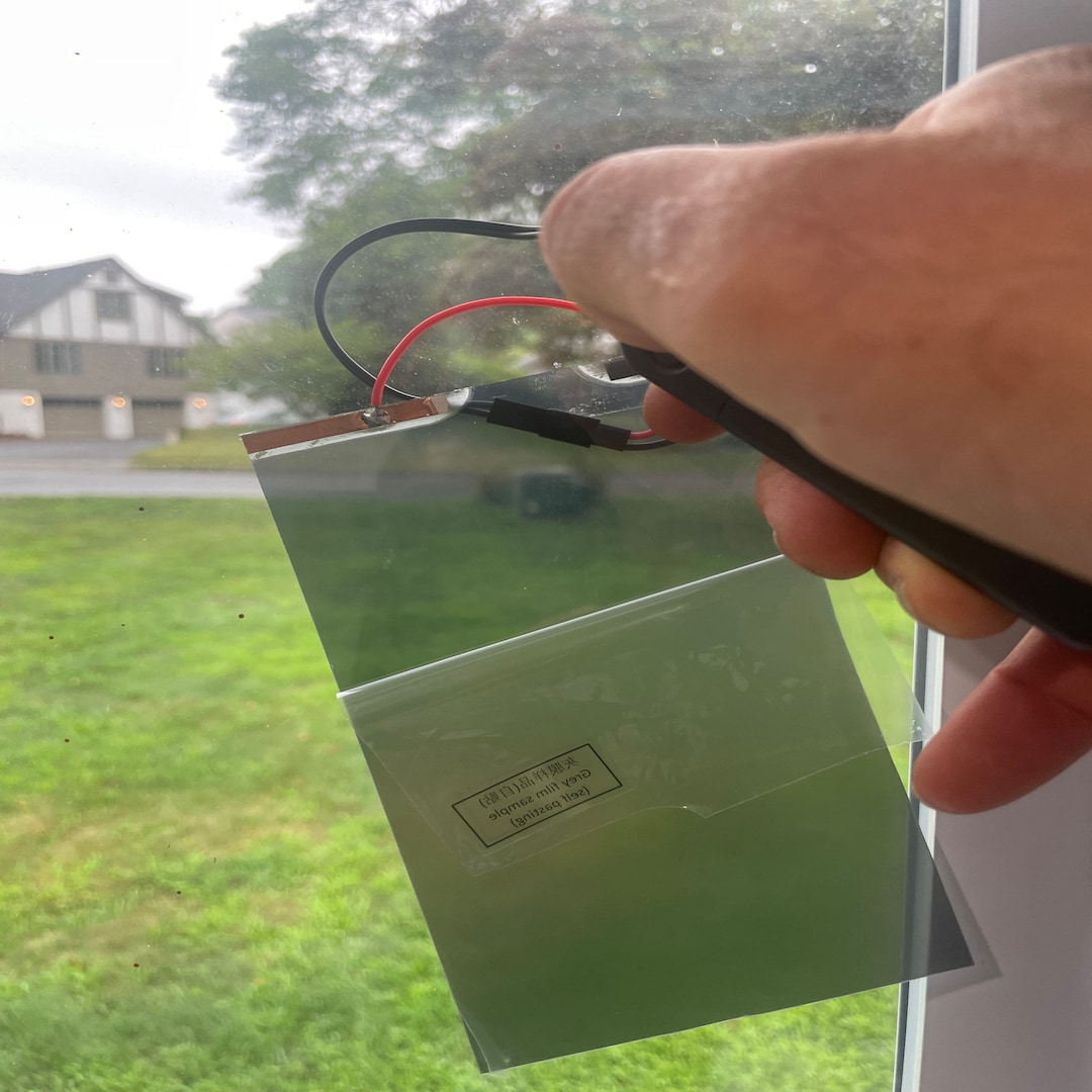 Window Film Sample Smart PDLC Window Film Sample: Electric Privacy Glass Tint (5x8