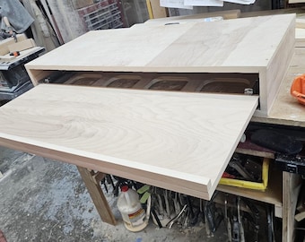 6&quot;H Veneered Pull Out Keyboard Shelf &quot;TrojanKBRD&quot; Choose Slides and sizes Drawer Box, Closed Top, Undermount Soft Close Slides