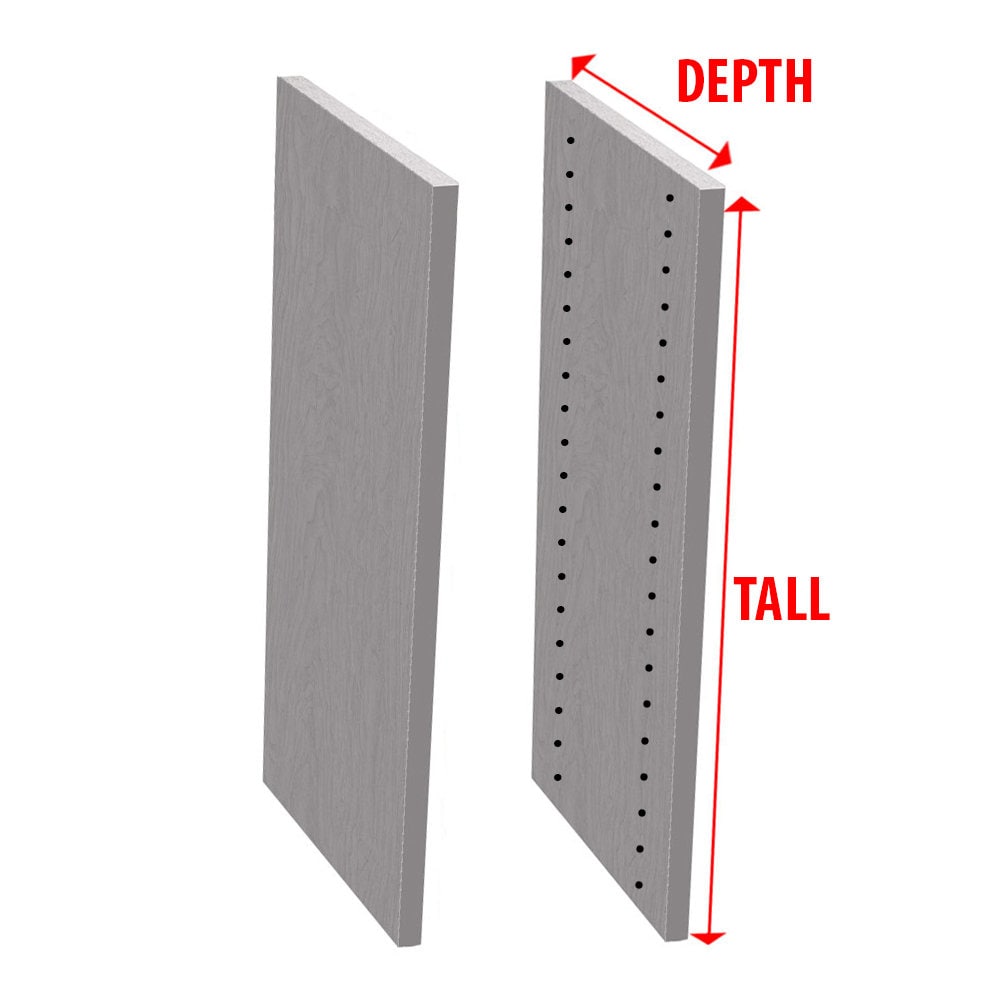 0.75 thick 3/4 Vertical Panels Melamine for closet Shelves Predrilled