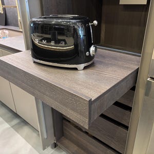 Pull Out Birch Shelf with Front &quot;CamelShelf&quot; with Germany Undermount Soft Closing Slides Invisible outside, Any size, Appliances shelf