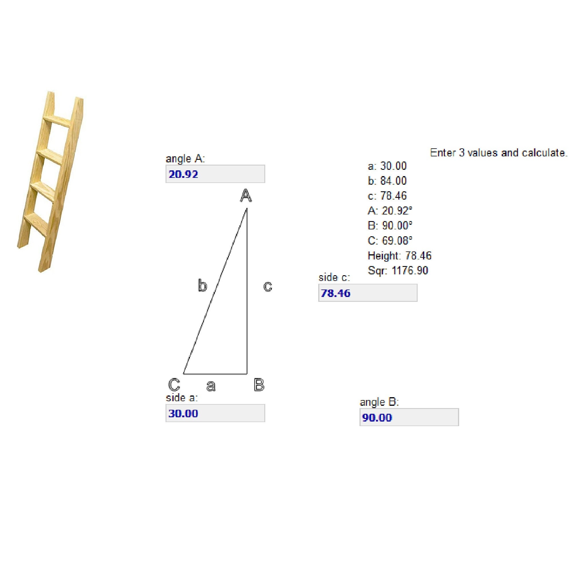 Hobbit Ladder Example Unfinished Oak Wood Library Ladder Attic & Bunk Bed Access, Custom ...