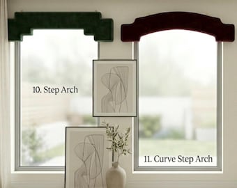 Unfinished MDF Cornice Pelmet KIT 3boards For Windows,Choose MODEL, Custom sizes Free, Sold by Outside size. 4"Deep(2-8") no Fabric
