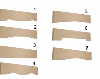 Unfinished MDF Cornice Pelmet KIT 4boards For Windows,Choose MODEL, Custom sizes Free, Sold by Outside size,Hardware Included.4"Deep(2-8")