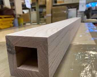 Hollow Rough Cut or Smooth-Sanded Oak Wood Blank Newel Decorative Posts, other wood Available. Any size available, MD1 connection