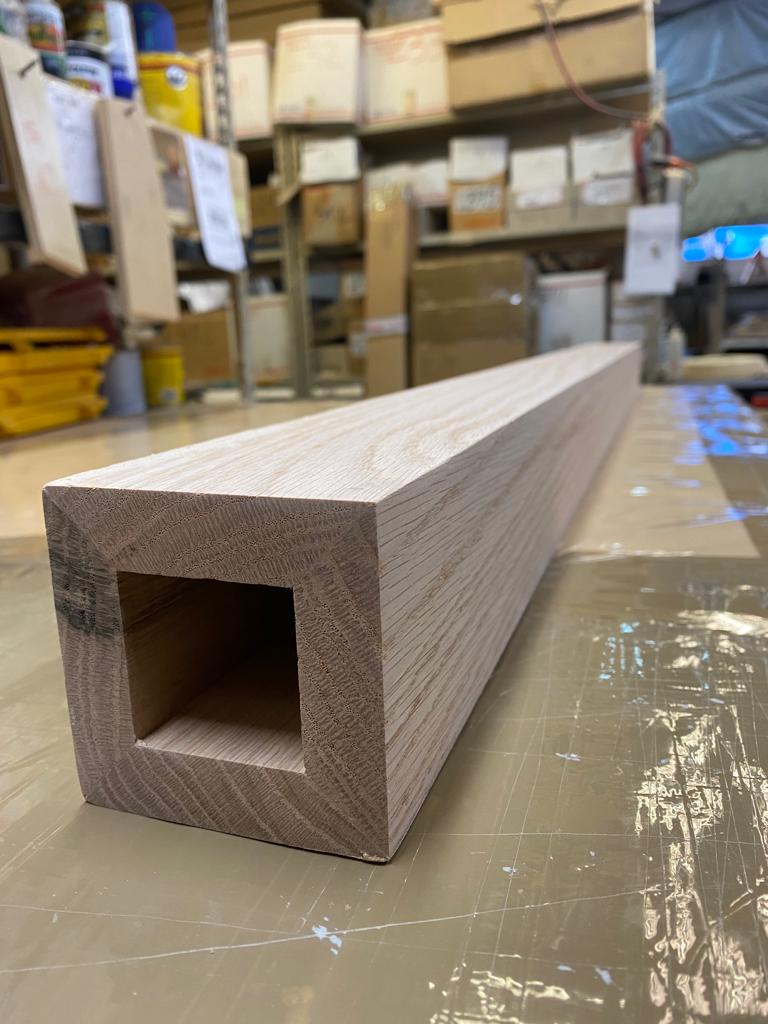Hollow Rough Cut or Smooth-Sanded Oak Wood Blank Newel Decorative Posts, other wood Available. Any size available, MD1 connection