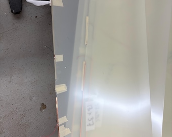 Switchable PDLC Privacy Film: Electric Glass Window Tint 44.25”x19”H , requires electronics, additional cost