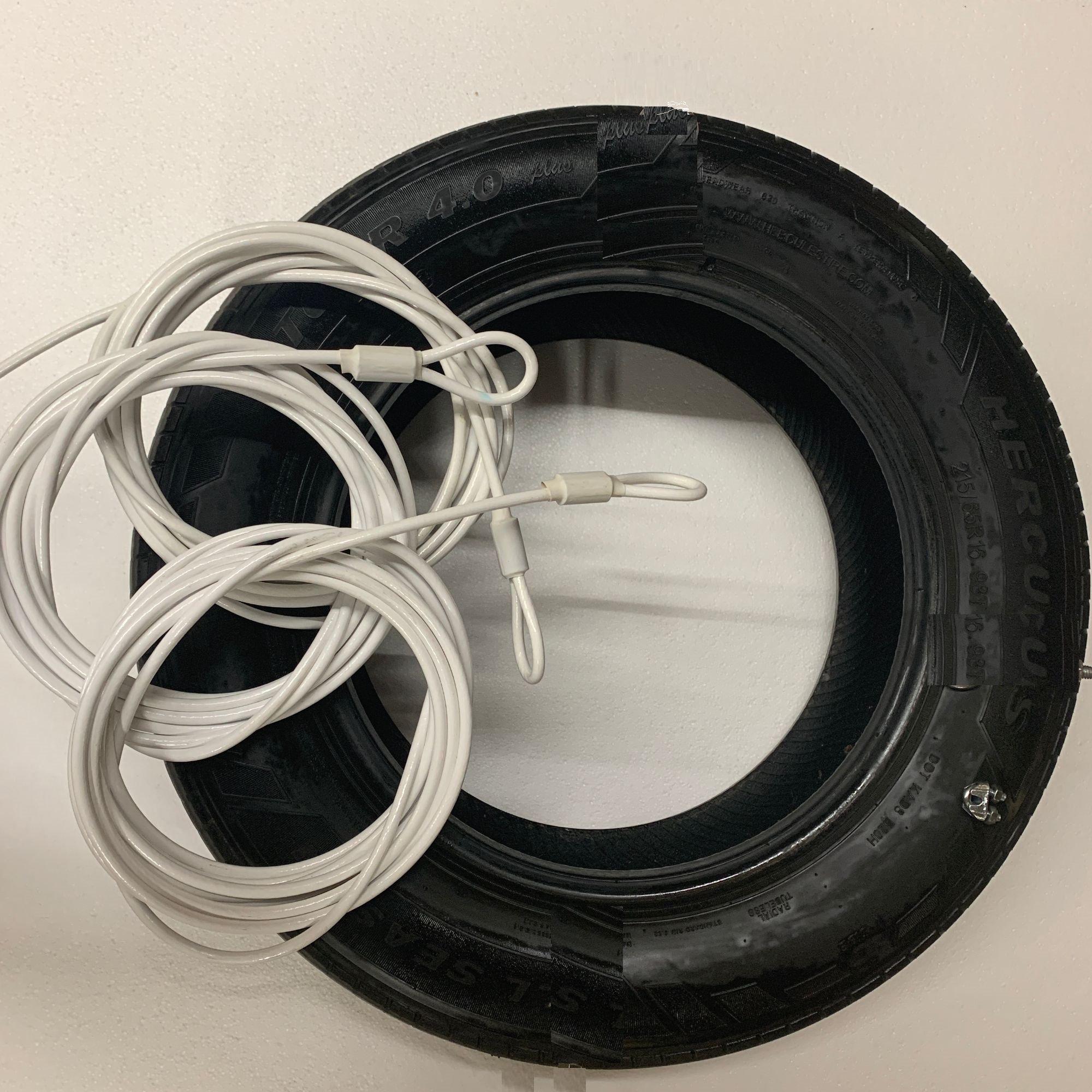 Tire Swing Hanging Kit: Heavy Duty Vinyl Coated Rope (200lbs Capacity ...