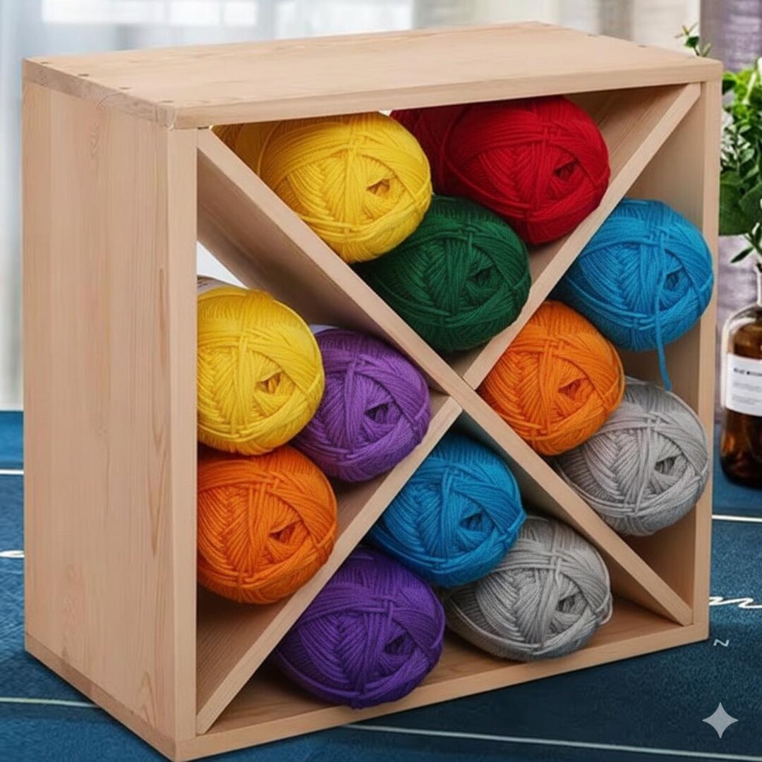 Modular Yarn Storage Rack, Unfinished Birch Plywood Single Cross ...