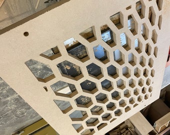Custom MDF Air Vent Cover: "Storm" Pattern, Unfinished, Any Size