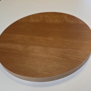 Partially finished OAK Round or Square Replacement Wood Table Top 1" Thick - Square Edge, Custom Size, Laser Engraving Is Optional.
