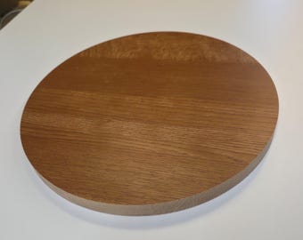 Partially finished OAK Round or Square Replacement Wood Table Top 1" Thick - Square Edge, Custom Size, Laser Engraving Is Optional.