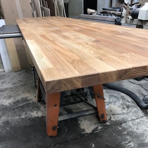Real Wood (Oak or Birch or Acacia) Butcher Block Countertop Kitchen Counter Top Table Top Custom Size  1-1/2 Inches Thick, Custom Sizes