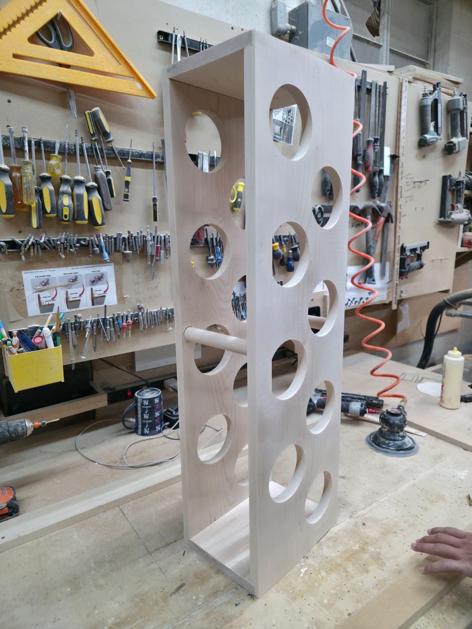 Melon Rack Unfinished Pine Wood Wine Rack