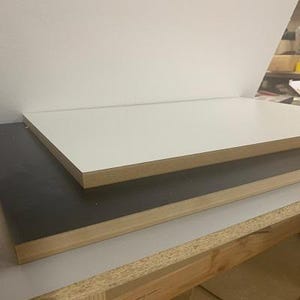 One Melamine Closet Shelf 3/4&quot; thick, Choose Your Color and Size, custom made any size