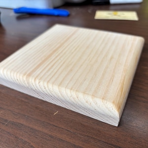 Unfinished Wood Newel Post Cap Pine or Poplar, Flat Slab Sold by total size,Rounded top, Any custom size welcome