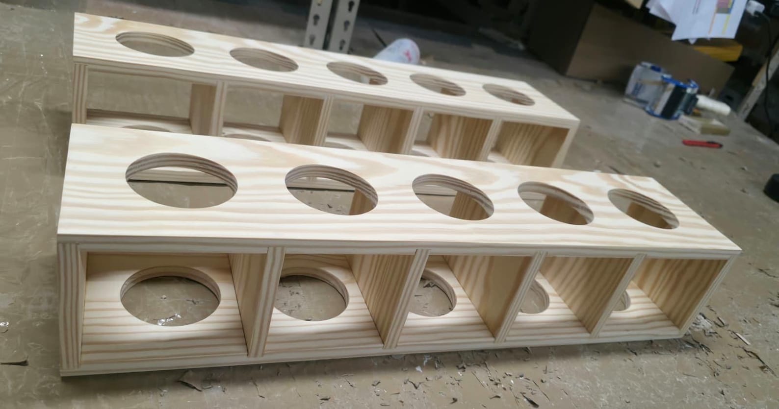 Melon Rack Unfinished Pine Wood Wine Rack