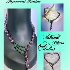 Asymmetrical Elvish Rose Chainmaille Necklace Tutorial