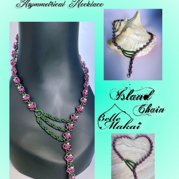 Asymmetrical Elvish Rose Chainmaille Necklace Tutorial