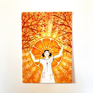 Ansichtkaart, Postcard, Orange, young living, essentiele olie, etherische olie, greetingcard, wenskaart