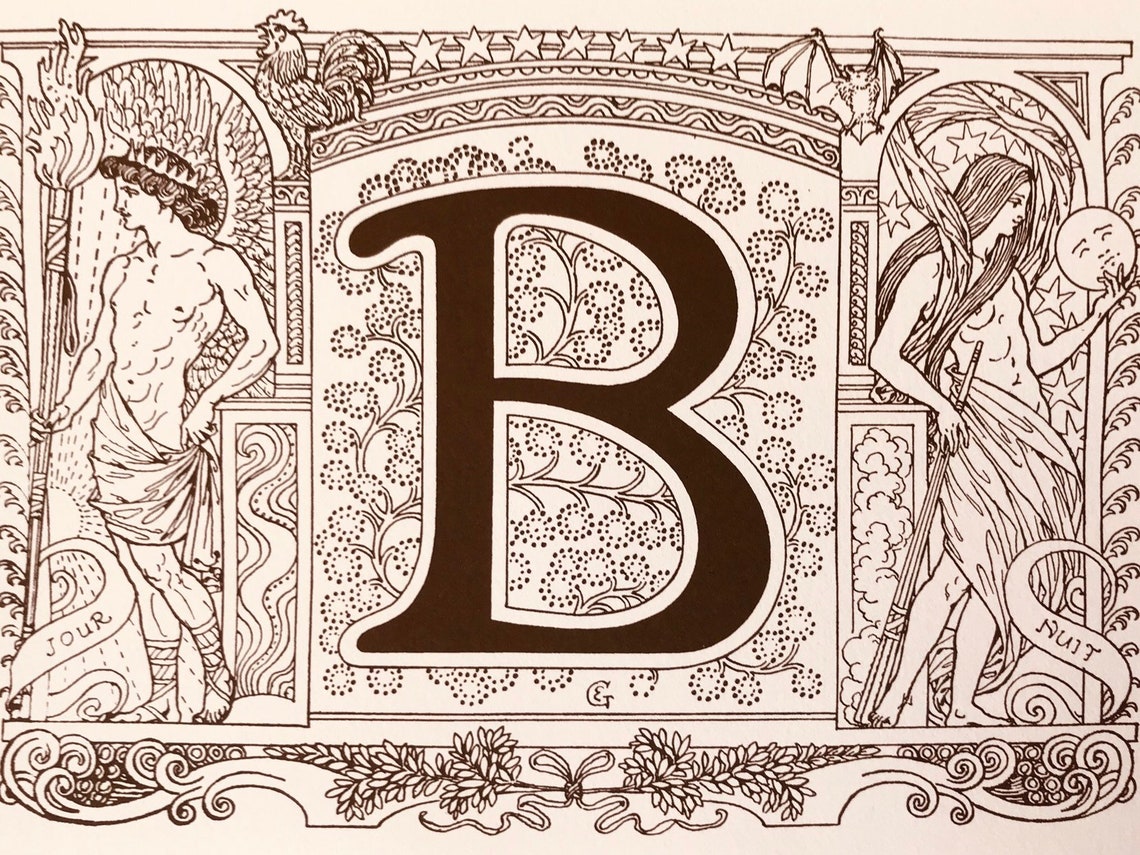 Antique Alphabet Coloringbook Coloring Book With 26 Coloring - Etsy