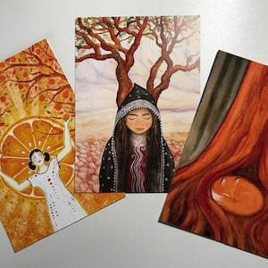 Juego de postales, Sweet Singles, Postales, Madera de cedro, Incienso, Naranja, Young Living, Aceite esencial, Tarjetas de felicitación