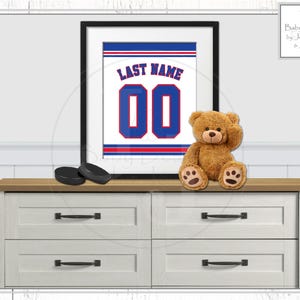 Personalized Printable Wall Art Inspired by NY Rangers - Kid&#39;s Room, Game Room, Nursery. You Download, You Print, You Frame!