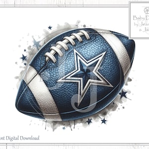 Descarga digital PNG: fútbol, Dallas, vaqueros, PNG de alta resolución: perfecto para sublimar, diarios, creación de tarjetas, camisetas, etc.