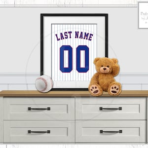 Personalized Printable Wall Art Inspired by Chicago Cubs - Kid&#39;s Room, Game Room, Nursery. You Download, You Print, You Frame!