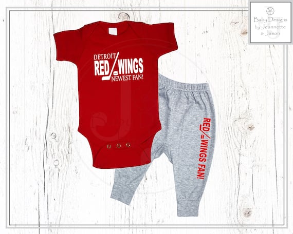 Red top baby joggers
