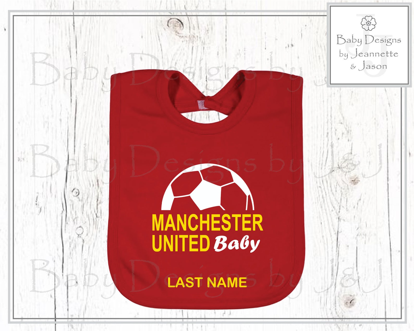 Manchester United Personalized Jerseystyle Baby One Piece Etsy